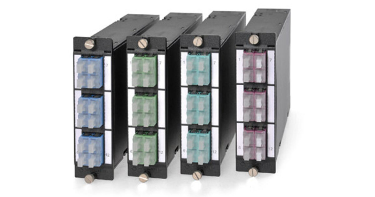 FO-DCS 3U/7HP splice plug-in modules, 6x LCQ/APC,… | Datwyler IT Infra