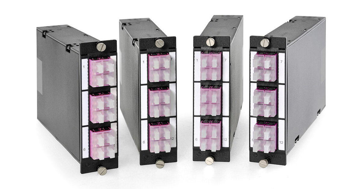 FO-DCS 3U/7HP MTP plug-in modules, 2x MTP on 6x… | Datwyler IT infra